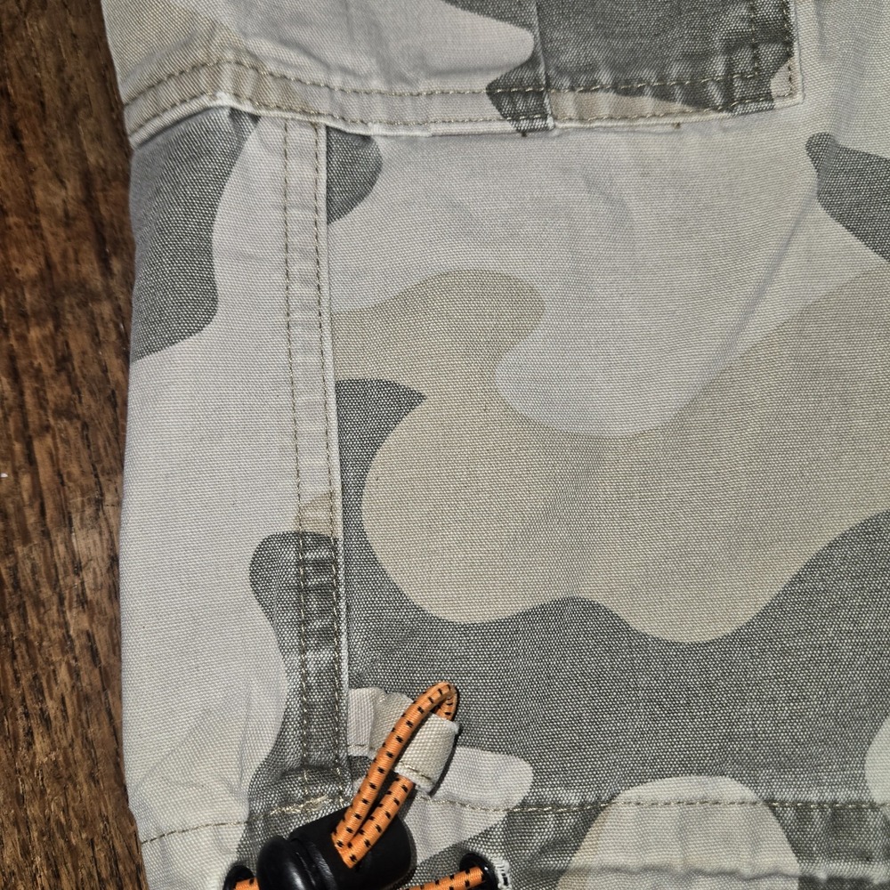 Vintage Y2k Levis Silvertab Camo Baggy Jorts Khaki Sz 34 Camouflage Low Slung - Picture 5 of 9